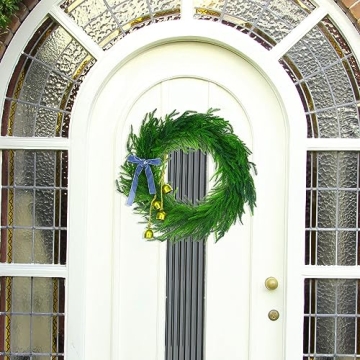 Jutom 24" Norfolk Pine Wreath for Festive Cheer