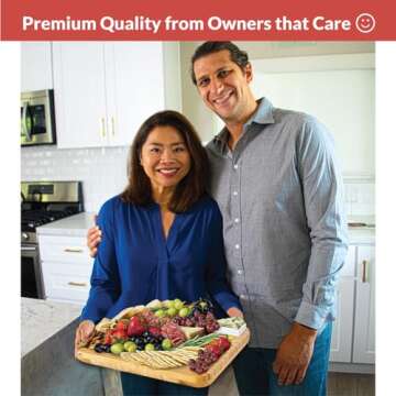 Home Euphoria Bamboo Charcuterie Board Set for Gifting