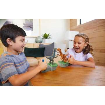 Mattel Games Rock 'Em Sock 'Em Raptors: Jurassic World Domination - Epic Dinosaur Battles!