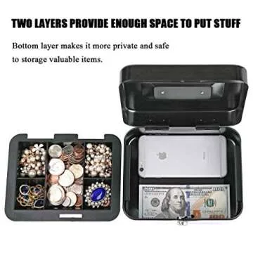 Jssmst Locking Medium Steel Cash Box with Tray