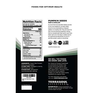 Terrasoul Superfoods Organic Pumpkin Seeds, 4 Lbs - Premium Quality, Fresh, Raw, Unsalted
