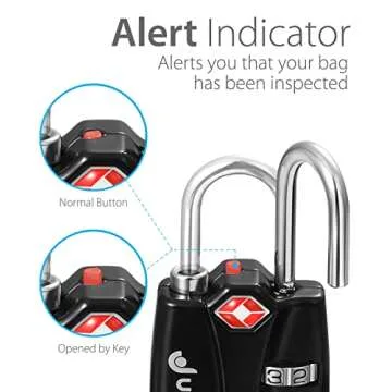 Fosmon TSA Accepted Luggage Locks for Secure Travel