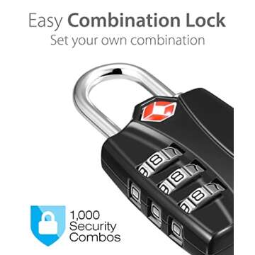 Fosmon TSA Accepted Luggage Locks for Secure Travel