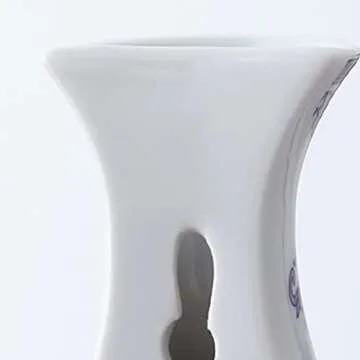 BOOMLATU Blue & White Porcelain Wall Vase Pack of 2,Small Wall Mounted Flower Holder Dried Flower Vase for Home Décor (C-5.3" x 3.2")