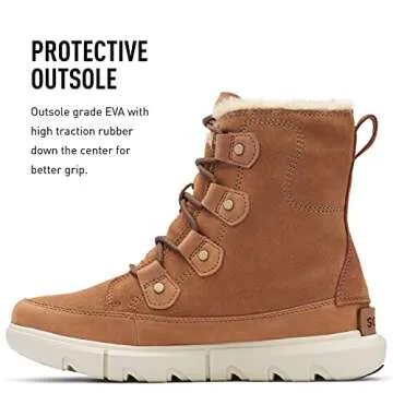 Sorel Women's Explorer II Joan Faux Fur Waterproof Boot - Velvet Tan, Fawn - Size 8.5