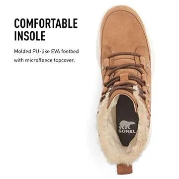 Sorel Women's Explorer II Joan Faux Fur Waterproof Boot - Velvet Tan, Fawn - Size 8.5