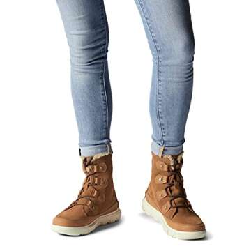 Sorel Women's Explorer II Joan Faux Fur Waterproof Boot - Velvet Tan, Fawn - Size 8.5