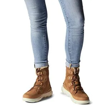 Sorel Women's Explorer II Joan Faux Fur Waterproof Boot - Velvet Tan, Fawn - Size 8.5