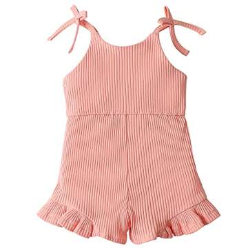 GOYONYING Baby Girl Summer Ruffle Romper Outfit