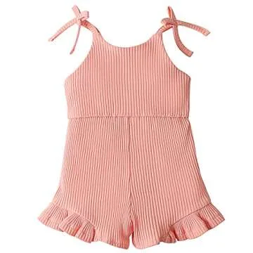 GOYONYING Baby Girl Summer Ruffle Romper Outfit