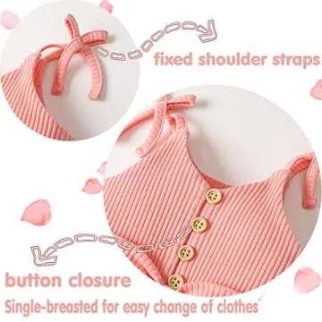 GOYONYING Baby Girl Summer Ruffle Romper Outfit