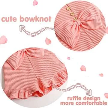 GOYONYING Baby Girl Summer Ruffle Romper Outfit