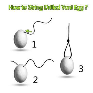 Top Plaza Yoni Eggs 3 Size Drilled Rose Crystal Quartz Eggs & 1 Massage Wand for Kegel Exercise,Yoni Pelvic Floor Muscles Massage Exercise to Gain Better Muscles Control,Health Care Gift for Women