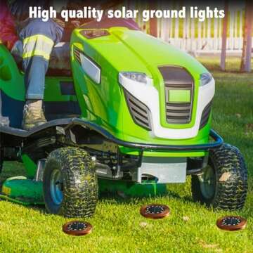 JKIMK Solar Ground Lights Outdoor Waterproof Flat Solar Lights Garden Solar Disk Lights Outdoor Floor Lights 12 LED 8 Pack for Garden Patio Pathway Landscape Driveway Yard Path Decor