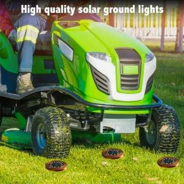 JKIMK Solar Ground Lights Outdoor Waterproof Flat Solar Lights Garden Solar Disk Lights Outdoor Floor Lights 12 LED 8 Pack for Garden Patio Pathway Landscape Driveway Yard Path Decor