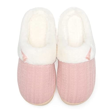 NineCiFun Women's Fuzzy Memory Foam Slippers - Cozy Comfort for Home