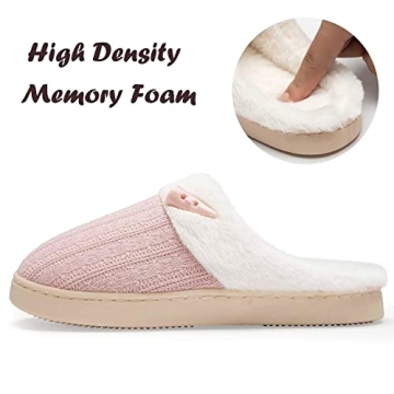 Fuzzy Memory Foam Slippers for Women - Cozy & Warm