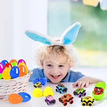 SpringFlower Easter Egg Cars for Kids - 12 Pack