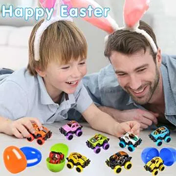 SpringFlower Easter Egg Cars for Kids - 12 Pack