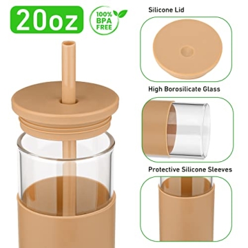 Tronco 20 oz Eco-Friendly Glass Tumbler - BPA Free Design