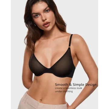Cosnufy Balconette Bra | Sexy Sheer Underwire Bra