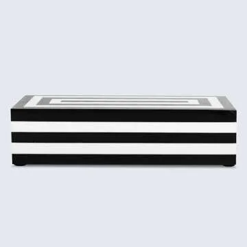 Handicrafts Home Handmade Concentric Collection Decorative Jewelry Box Organizer – Keepsakes, Trinkets, and Home Decor – Antique Coffee Table Storage, Memory Box, Farmhouse Style Decor, 10x4.5x2.5