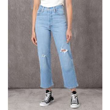 Levi's Women's Ribcage Straight Ankle Jeans - Stylish Fit