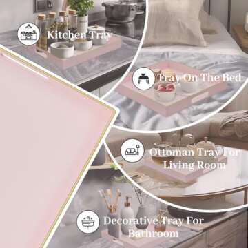 MAONAME Decorative Pink Tray - Stylish & Versatile