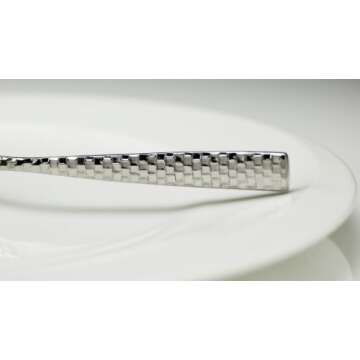 Fortessa Lucca Faceted Stainless Steel 12-Piece Spoon Set