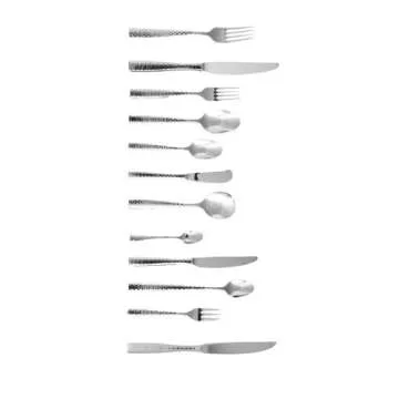 Fortessa Lucca Faceted Stainless Steel 12-Piece Spoon Set
