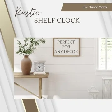 Rustic Silent Shelf Clock for Farmhouse Decor