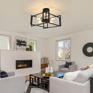 WILON Semi Flush Mount Ceiling Light Fixture for Modern Homes