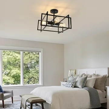 WILON Semi Flush Mount Ceiling Light Fixture for Modern Homes