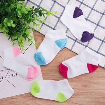 Duufin 25 Pairs Toddler Ankle Socks Low Cut Half Cushion Socks Low Rise Ankle Sock for Toddler Boys and Girls(2-4T,Multicolor)