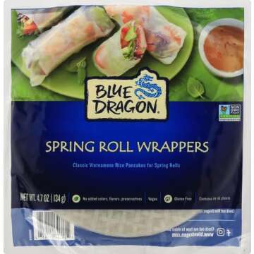 Blue Dragon Spring Roll Wrapper - Authentic Rice Paper for Fresh Rolls