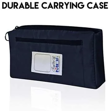 MDF Instruments, Calibra Aneroid Premium Professional Sphygmomanometer, Blood Pressure Monitor with Adult Cuff & Carrying Case, Lifetime Calibration, White Dial, Navy Blue Cuff, MDF808M04