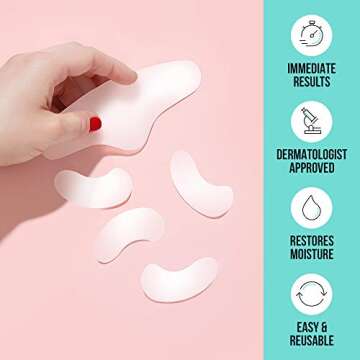 SiO Beauty FaceLift - Anti-Wrinkle Patches for Neck, Forehead, Eye & Smile, Overnight Smoothing Silicone Patches for Fine Lines and Wrinkles