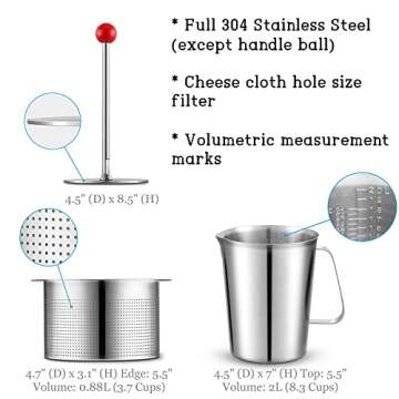 LETIME Multiuses Press - Tincture, Infused Oil, Infused Honey, Tea, Decoction, Herb Separation Press