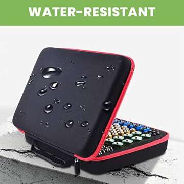 Battery Organizer with Tester for 225 Batteries (Red)