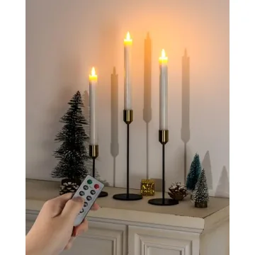 Homemory Flameless Taper Candles Set with Remote Timer