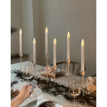 Homemory Flameless Taper Candles Set with Remote Timer