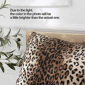 CARRIE HOME Leopard Print Decorative Pillow Covers Set