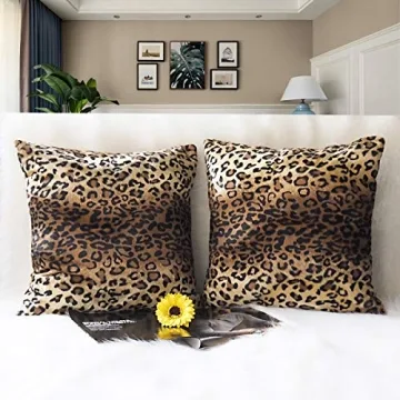 CARRIE HOME Leopard Print Decorative Pillow Covers Set