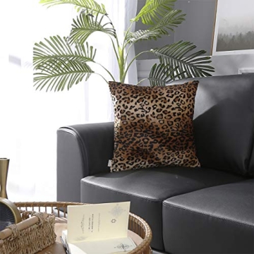 CARRIE HOME Leopard Print Decorative Pillow Covers Set