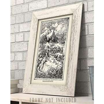Lone Star Art Peter Pan Never Neverland - 11x14 Unframed Print - Great Vintage Decor for Playroom, N...