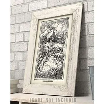 Lone Star Art Peter Pan Never Neverland - 11x14 Unframed Print - Great Vintage Decor for Playroom, N...