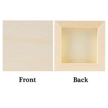 ADXCO 8 Pack 4x4 Inch Unfinished Wood Panels for Arts