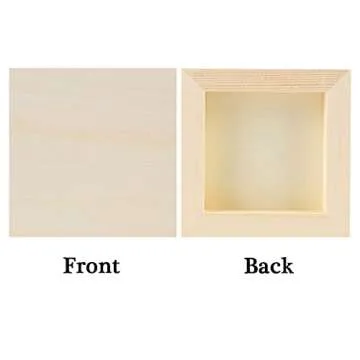 ADXCO 8 Pack 4x4 Inch Unfinished Wood Panels for Arts