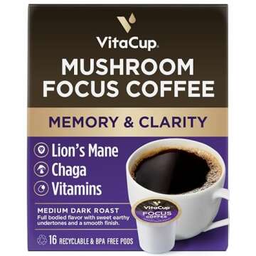 VitaCup Hydration & Focus 34 ct Bundle | Hydration & Focus |Superfood & Vitamins Infused | Variety Pack of (2) Single Serve Recyclable Pods Compatible with K-Cup Brewers