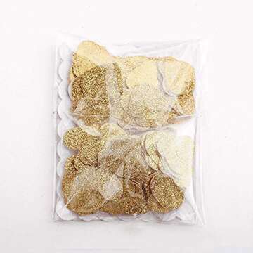 Glitter Heart Confetti (200pcs) Set of Gold Glitter Confetti Wedding Party Decoration Wedding Confetti Bachelorette Party Decor Bridal Shower Decoration Wedding Table Confetti Valentine's Day Decor